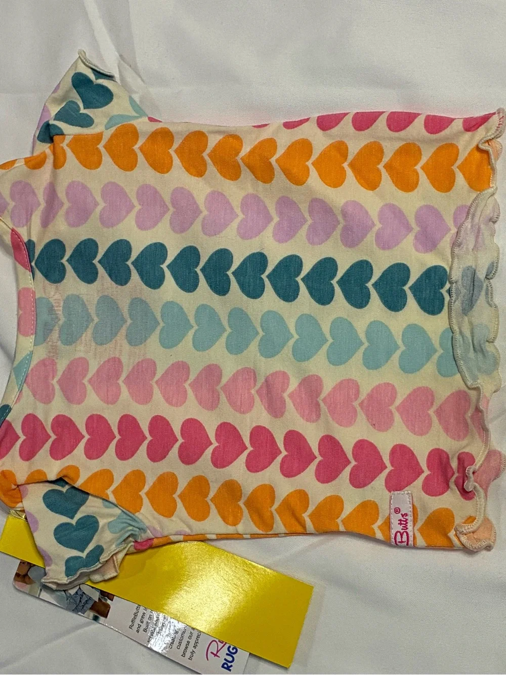 RuffleButts Joy Smiles Love Heart Pajama Set 0-3M NWT
